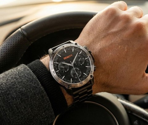 SMARTWATCH MĘSKI GRAVITY GT46-4 - AMOLED, DODATKOWA BRANSOLETA (sg055d)
