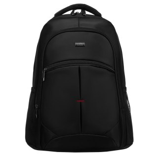 Funkcjonalny plecak biznesowy na laptopa w czarnym kolorze - Peterson