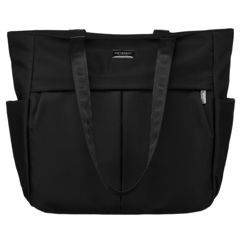 Modna torba shopper A4 w czarnym kolorze - Peterson
