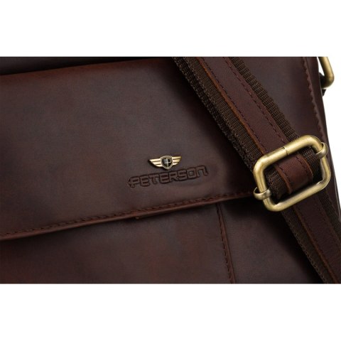 Torba damska listonoszka crossbody ze skóry naturalnej - Peterson