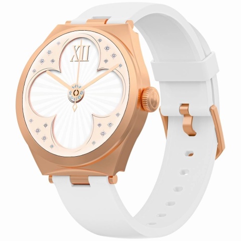 Smartwatch Gravity Różowe Złoto Biały GT25-4