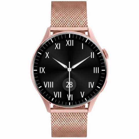 Smartwatch Gravity Różowe Złoto Pasek + Bransoleta GT11-8