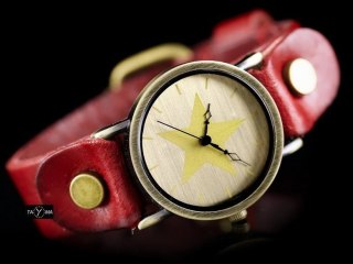 ZEGAREK DAMSKI TAYMA - RETRO PUNK 27 -czerwony (zx583a)